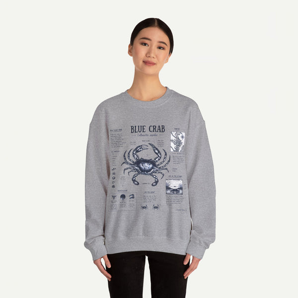 Blue Crab Anatomy Sweatshirt