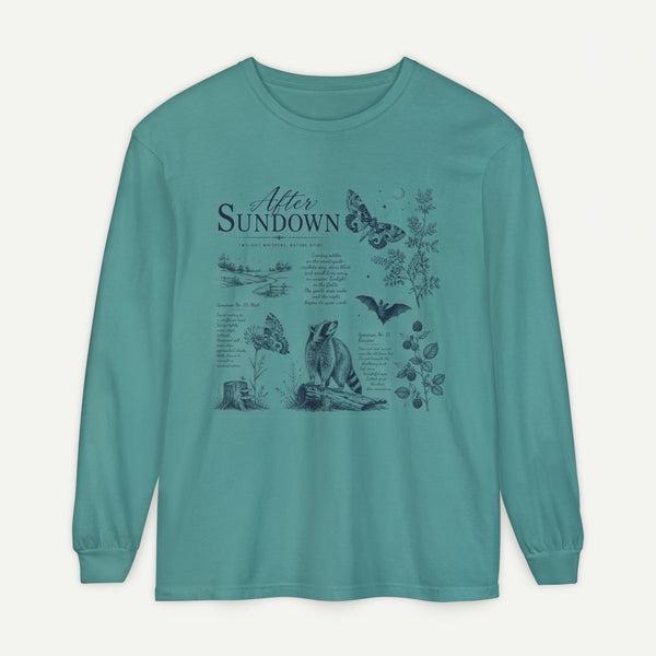 After Sundown Long Sleeve Tee — Night Nature Wildlife Graphic