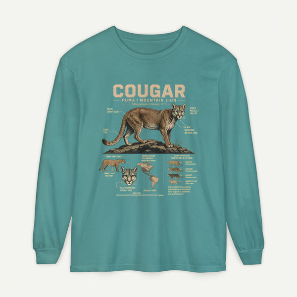 Cougar Wildlife Anatomy Long Sleeve Tee