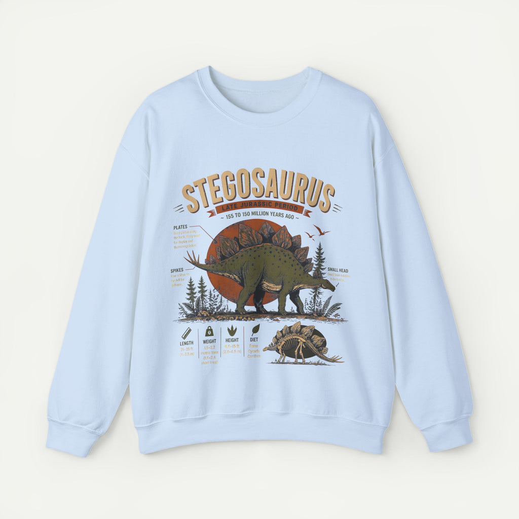 Stegosaurus Anatomy Sweatshirt — Vintage Dino Field Guide Graphic