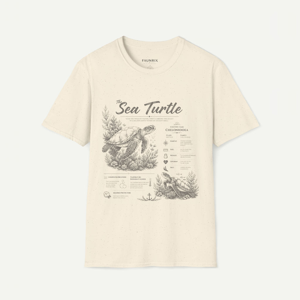 Sea Turtle Anatomy T-Shirt — Vintage Marine Illustration Tee
