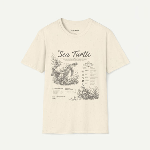 Sea Turtle Anatomy T-Shirt — Vintage Marine Illustration Tee