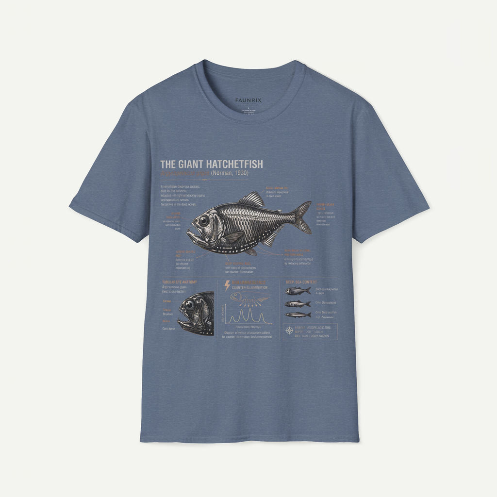 Hatchetfish Anatomy T-Shirt — Vintage Scientific Fish Diagram Tee
