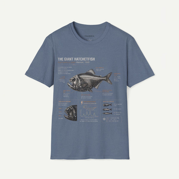 Hatchetfish Anatomy T-Shirt — Vintage Scientific Fish Diagram Tee