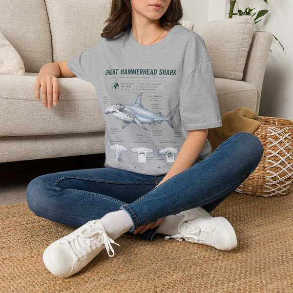 Hammerhead Shark Anatomy T-Shirt — Great Hammerhead Educational Tee