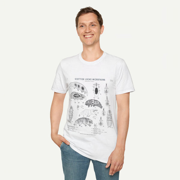 Tardigrade Anatomy Species Chart T-Shirt — Scientific Microfauna Illustration