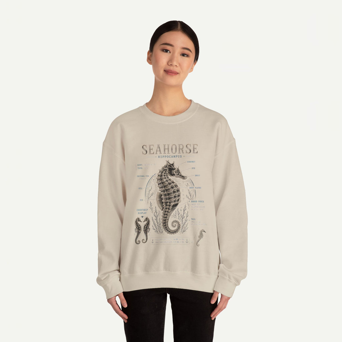 Seahorse Anatomy Crewneck Sweatshirt