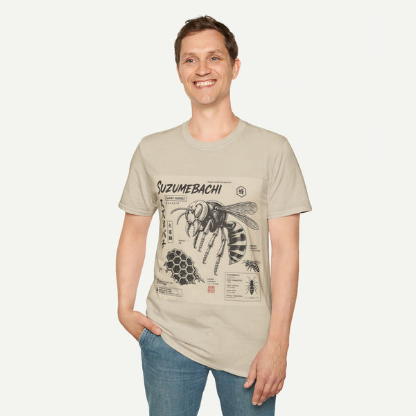 Suzumebachi Giant Hornet Anatomy T-Shirt — Japanese Illustration Graphic Tee