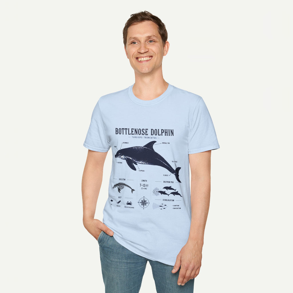 Bottlenose Dolphin Anatomy Tee – Illustrated Marine Life T-Shirt