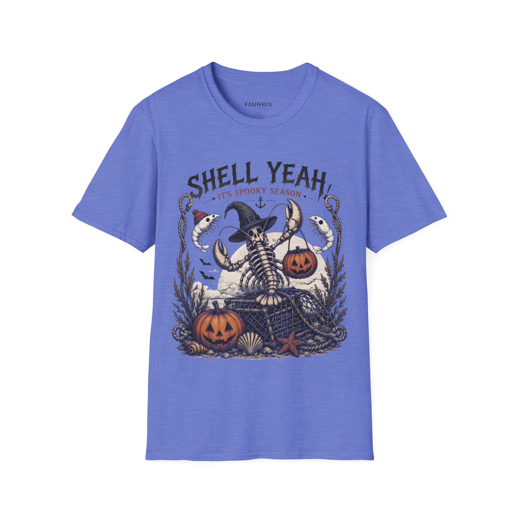 Shell Yeah! It's Spooky Season Tee — Halloween Crab Witch Graphic T-Shirt