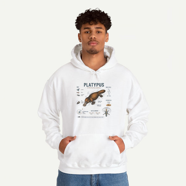 Platypus Anatomy Hoodie — Scientific Illustration Pullover for Nature Lovers