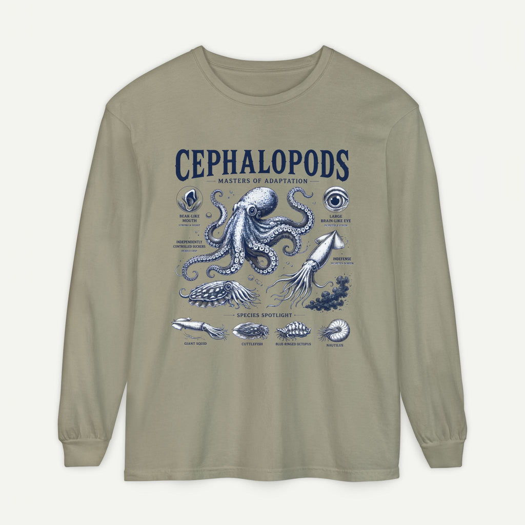 Cephalopods Illustration Long Sleeve Tee