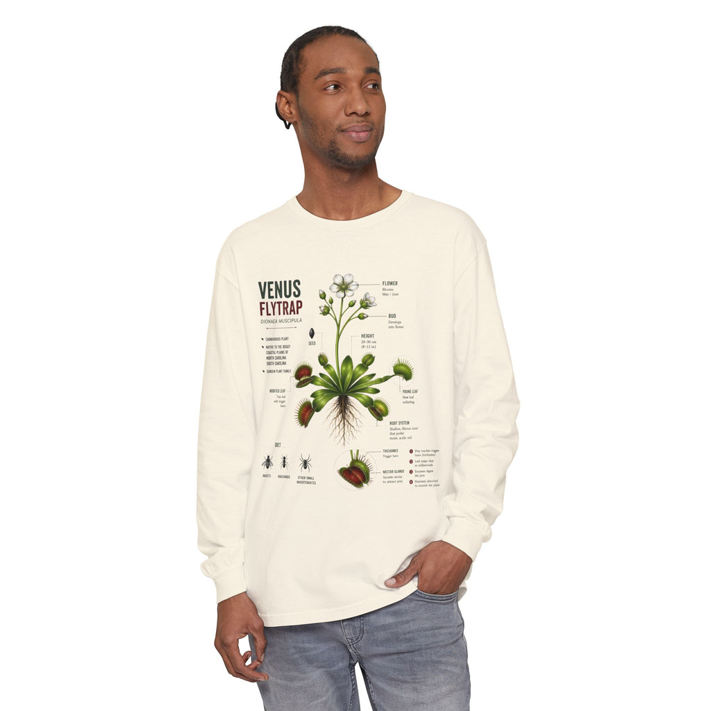 Venus Flytrap Anatomy Long Sleeve Tee — Botanical Science Shirt