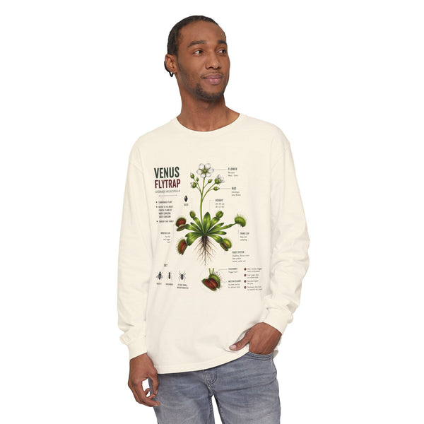 Venus Flytrap Anatomy Long Sleeve Tee — Botanical Science Shirt