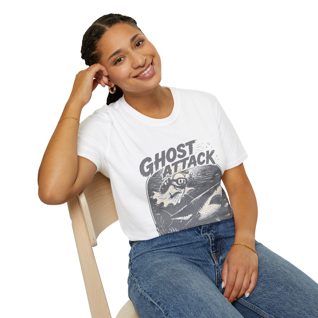 Ghost Attack T-Shirt — Vintage Horror Graphic Tee
