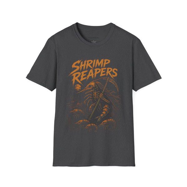 Shrimp Reapers T‑Shirt — Vintage Horror Seafood Graphic Tee