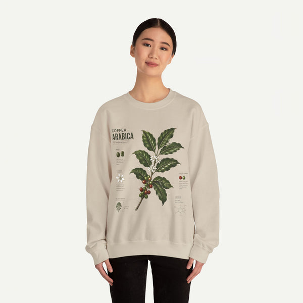 Coffee Arabica Botanical Print  Crewneck Sweatshirt