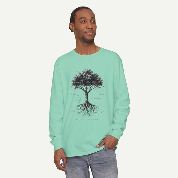 Long Sleeve T-Shirt — Botanical Tree of Life Illustration