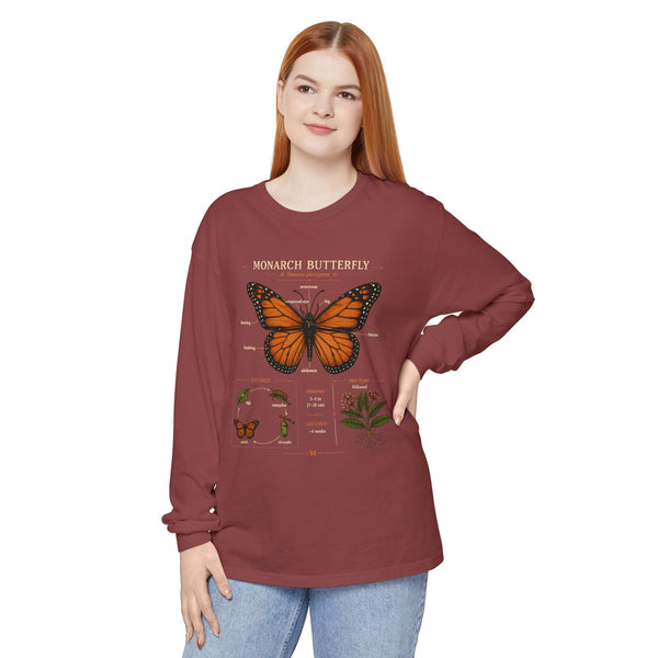 Monarch Butterfly Anatomy Long Sleeve Tee