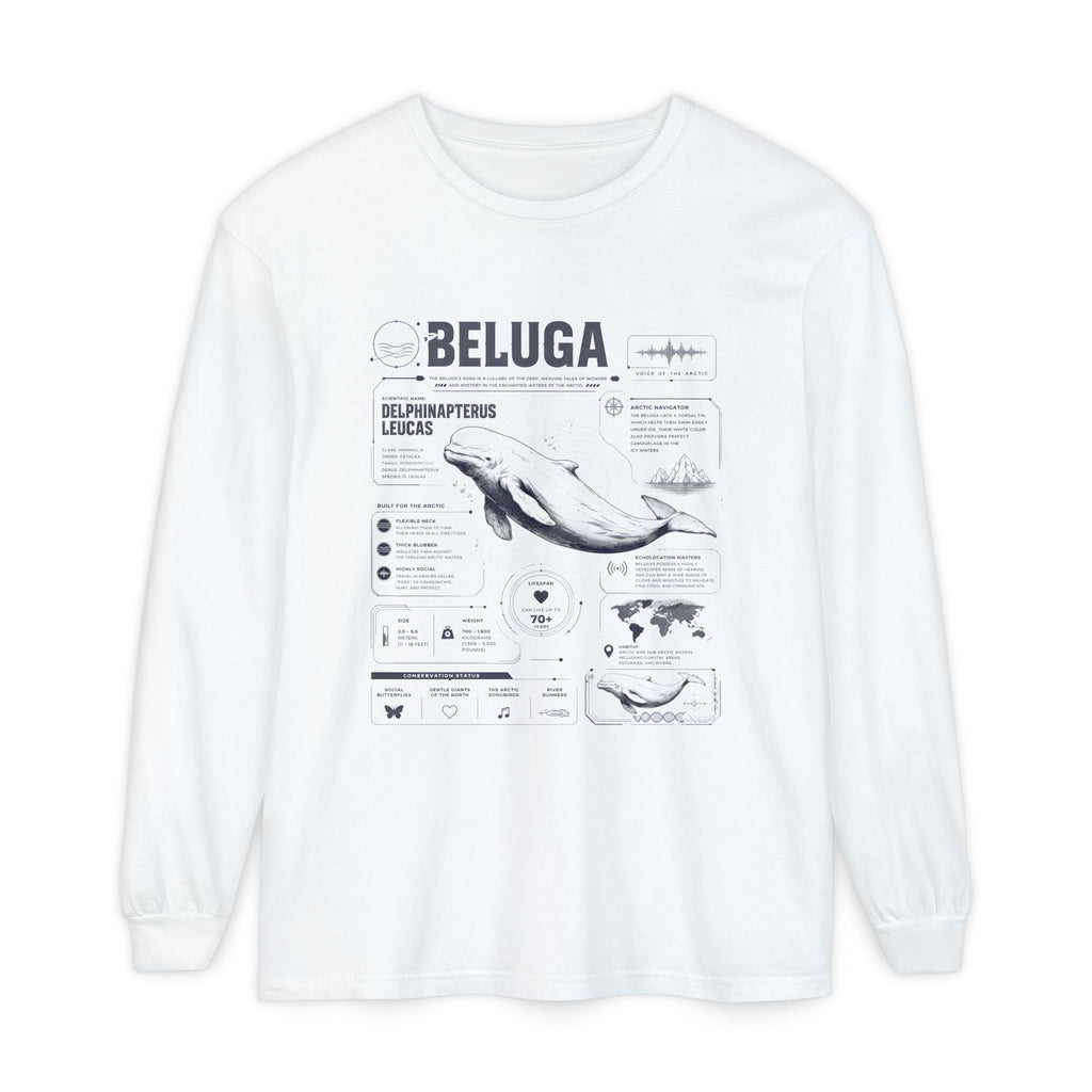 Beluga Whale Anatomy Long Sleeve Tee