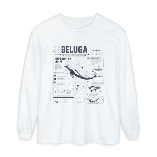 Beluga Whale Anatomy Long Sleeve Tee