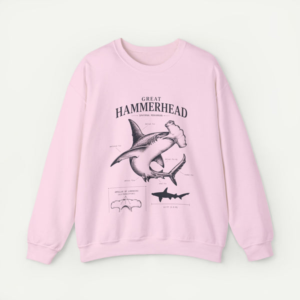 Hammerhead Shark Sweatshirt – Great Hammerhead Illustration
