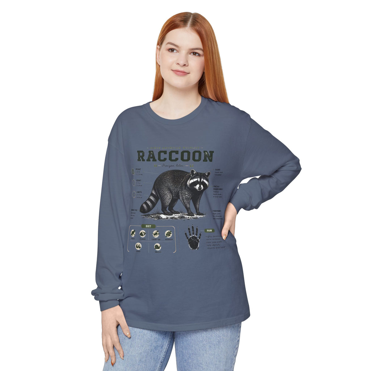 Raccoon Anatomy Long Sleeve Tee