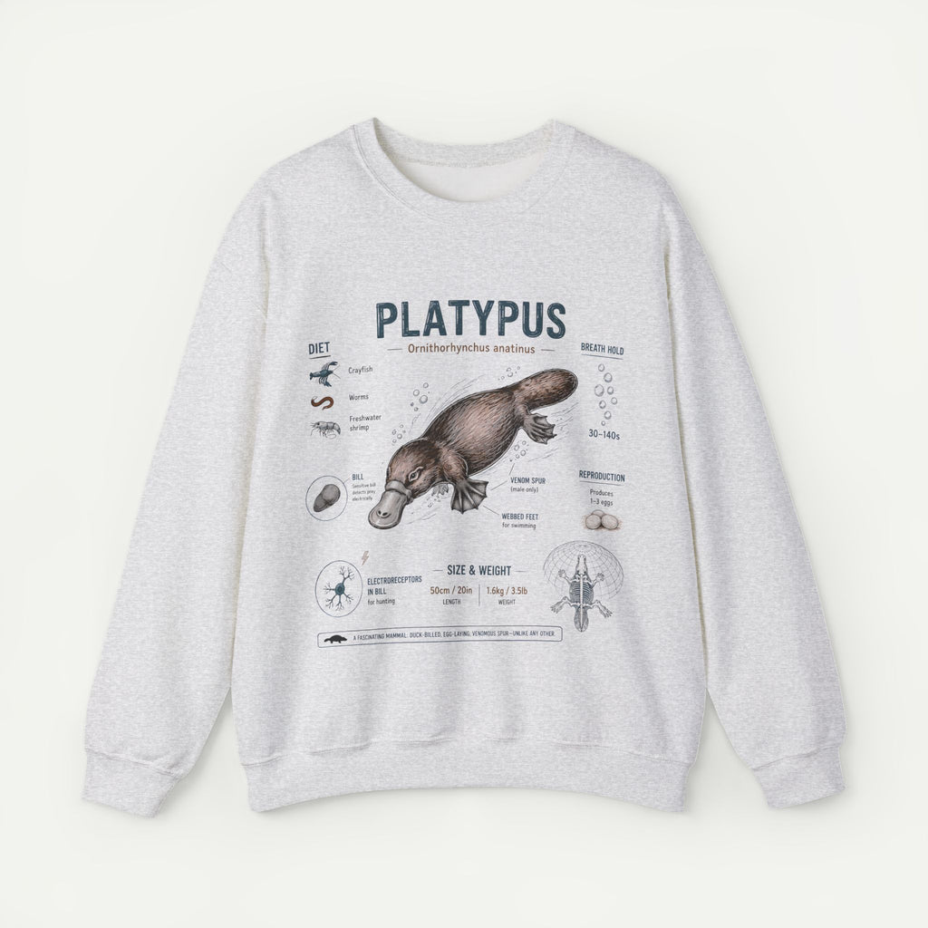 Platypus Anatomy Sweatshirt — Vintage Scientific Illustration