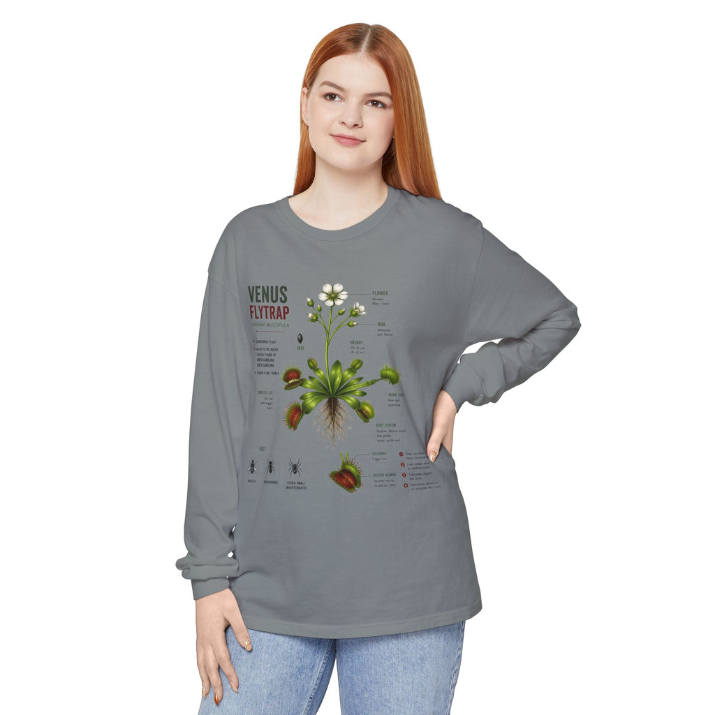 Venus Flytrap Anatomy Long Sleeve Tee — Botanical Science Shirt