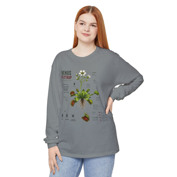 Venus Flytrap Anatomy Long Sleeve Tee — Botanical Science Shirt