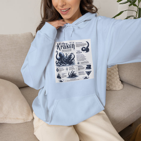 Kraken Nautical Hoodie – Vintage Sea Monster Diagram Sweatshirt