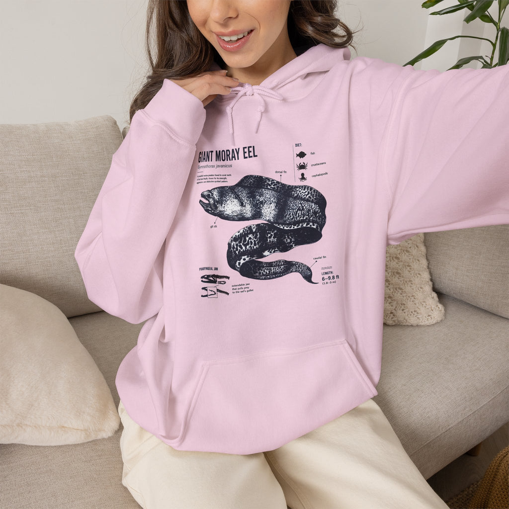 Sea Snake Diagram Hoodie - Vintage Scientific Illustration Sweatshirt