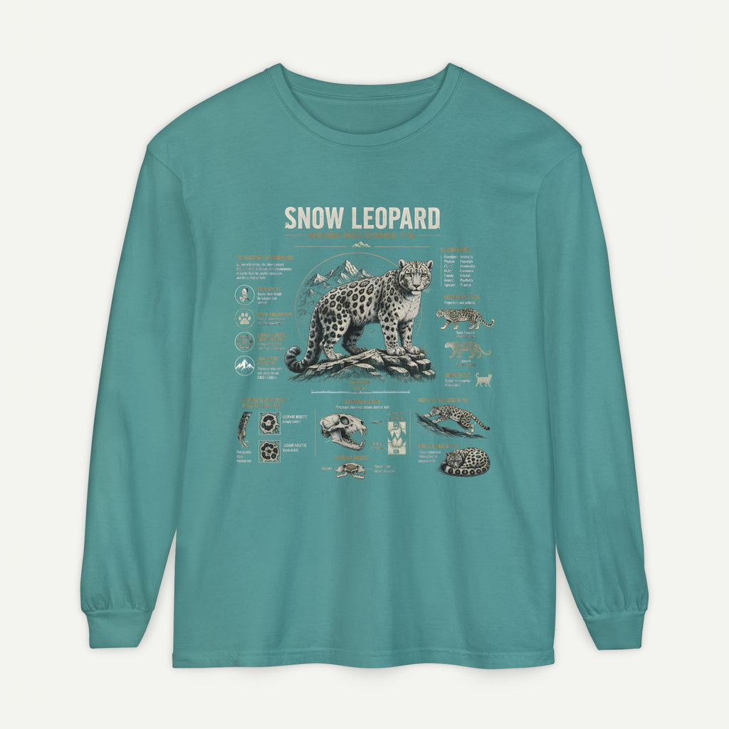 Snow Leopard Wildlife Anatomy Long Sleeve Tee