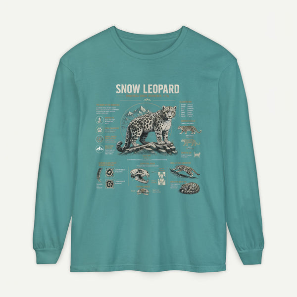 Snow Leopard Wildlife Anatomy Long Sleeve Tee