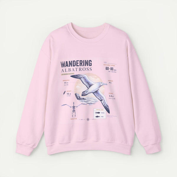 Wandering Albatross Anatomy Sweatshirt — Vintage Seabird Illustration