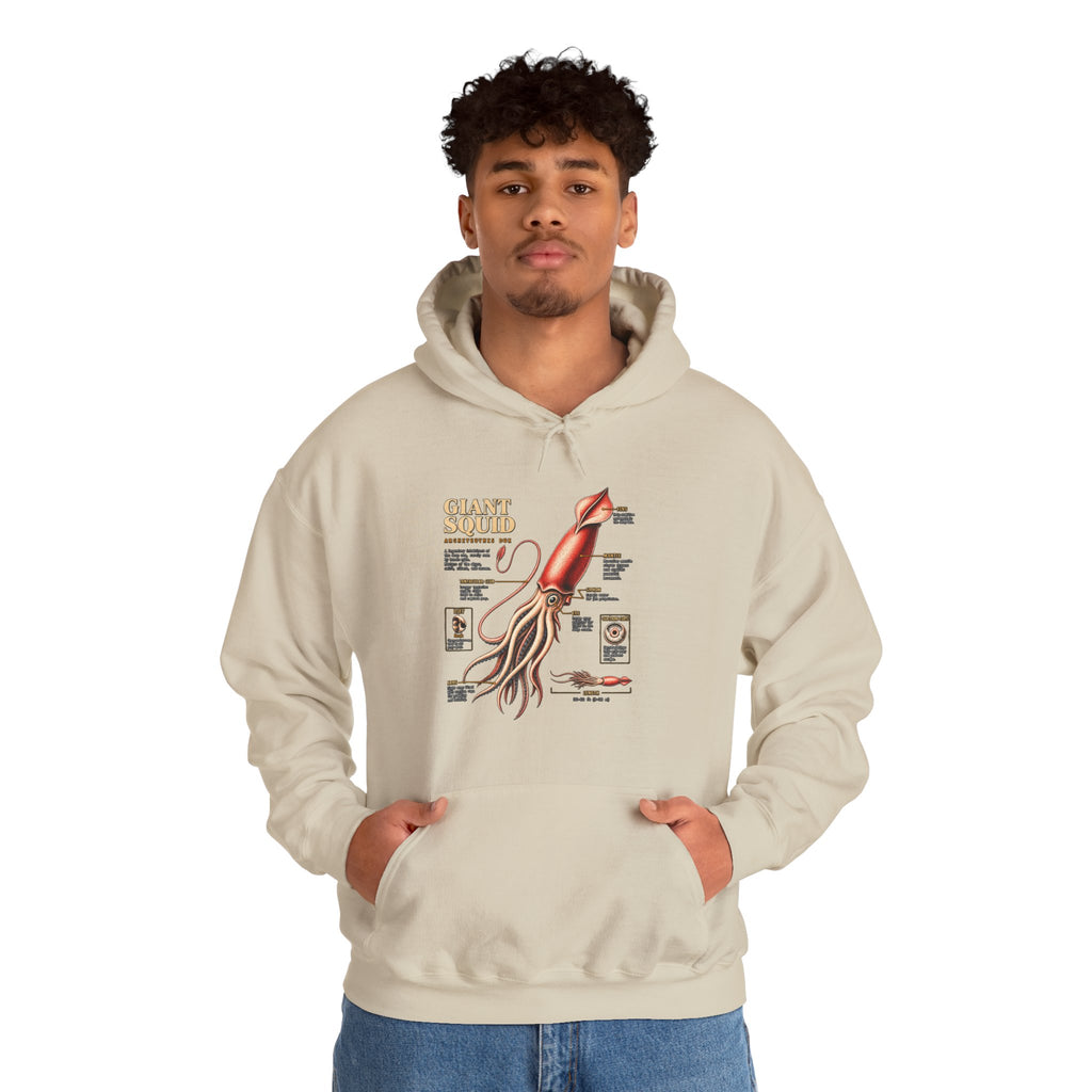 Squid Anatomy Hoodie — Vintage Scientific Illustration Pullover