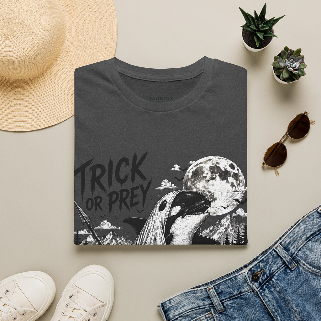 T-Shirt — Trick or Prey Halloween Orca Tee