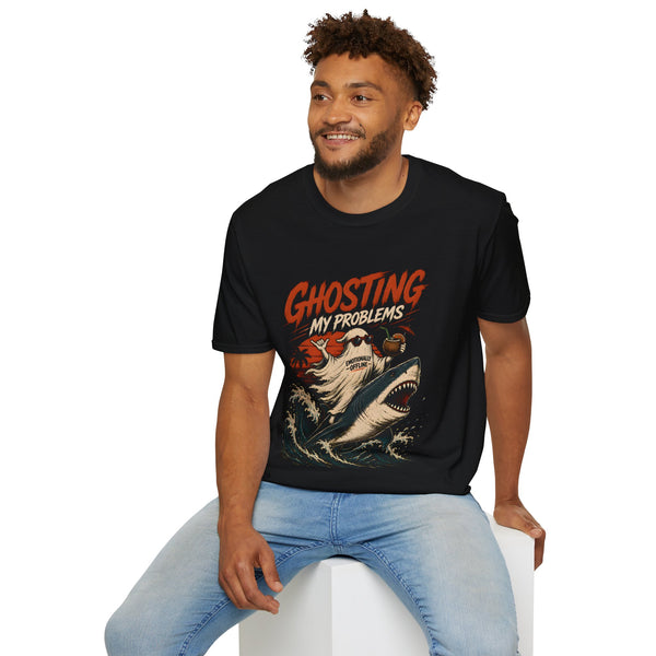 Ghosting My Problems T-Shirt — Funny Sloth Vacation Graphic Tee