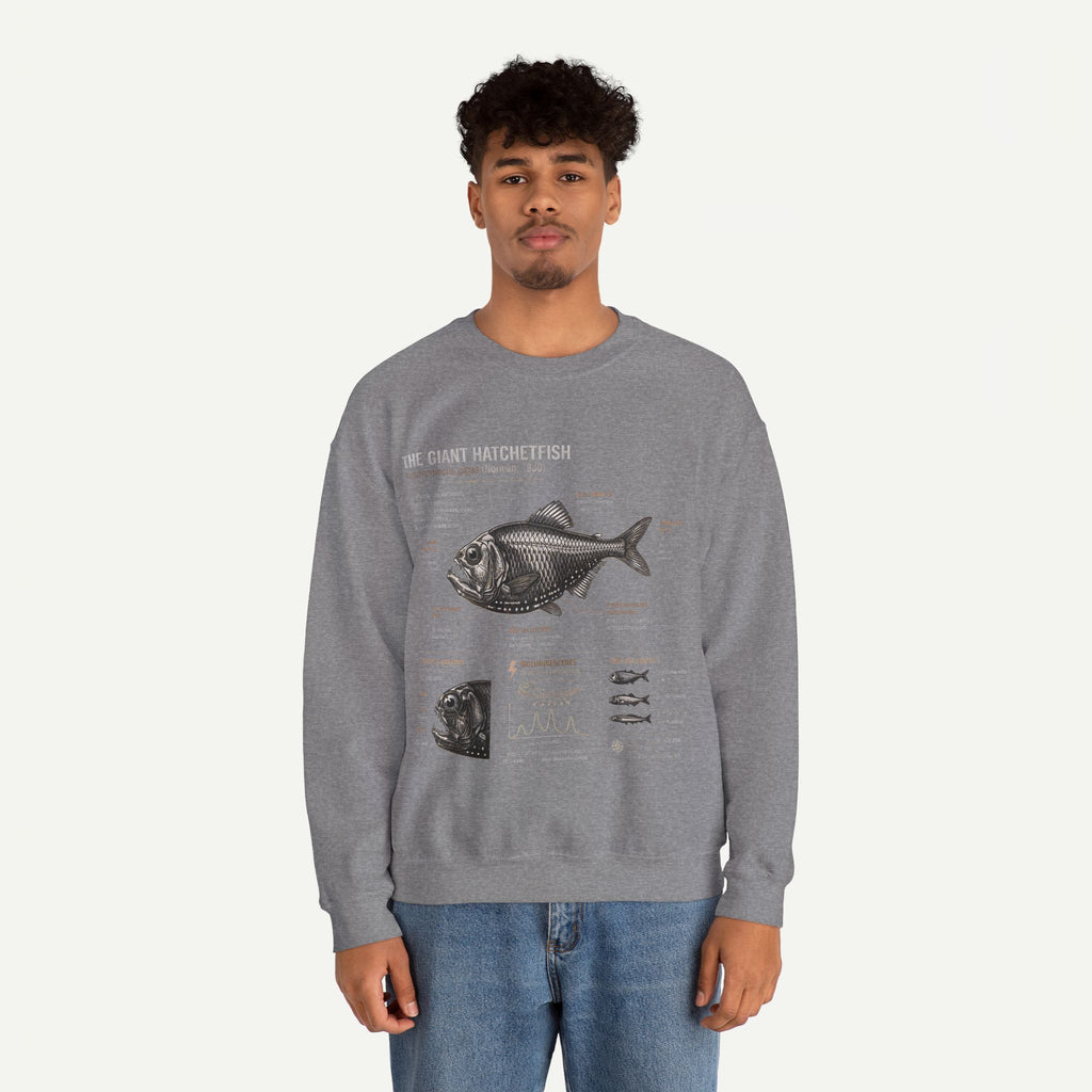 Hatchetfish Anatomy Sweatshirt — The Giant Hatchetfish Marine Science Crewneck