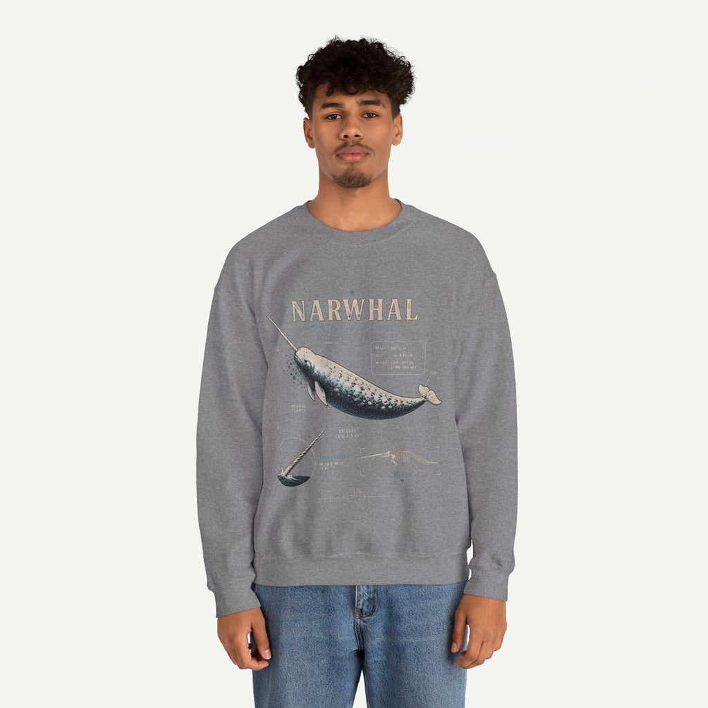Narwhal Anatomy Crewneck Sweatshirt