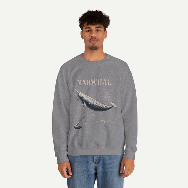 Narwhal Anatomy Crewneck Sweatshirt