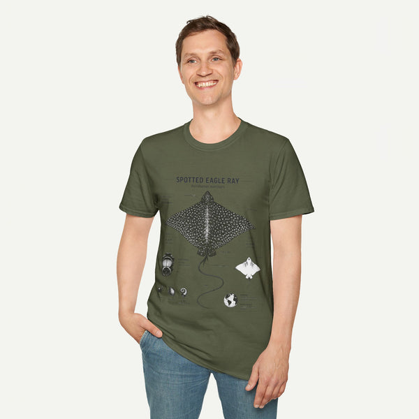 Spotted Eagle Ray Anatomy T-Shirt — Marine Life Graphic Tee