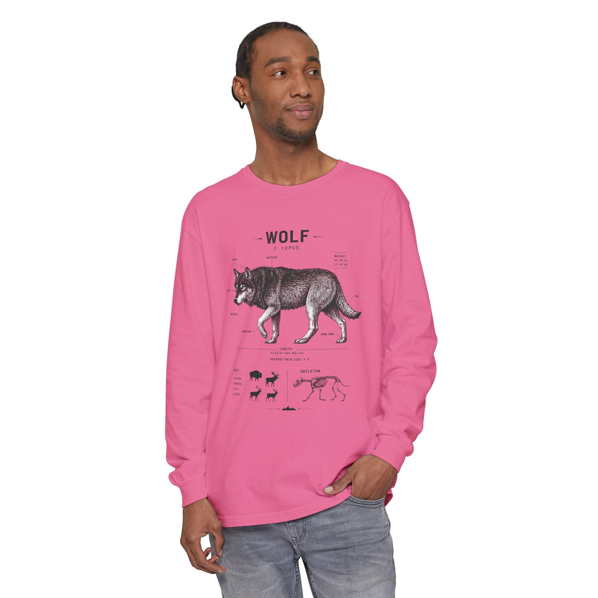 Wolf Anatomy Long Sleeve Tee