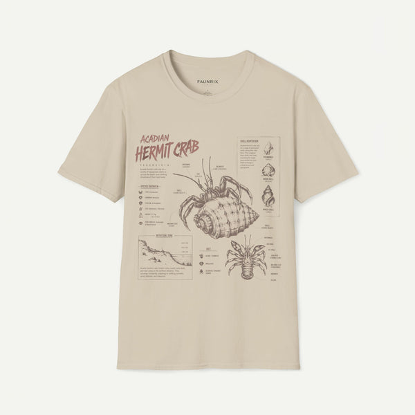 Hermit Crab Anatomy T-Shirt — Acadian Marine Illustration Tee