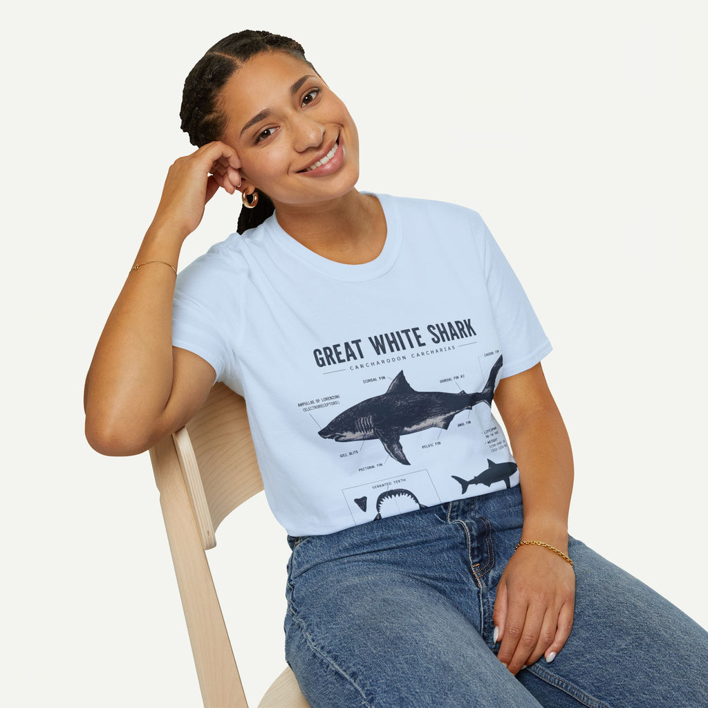 Great White Shark Anatomy T-shirt