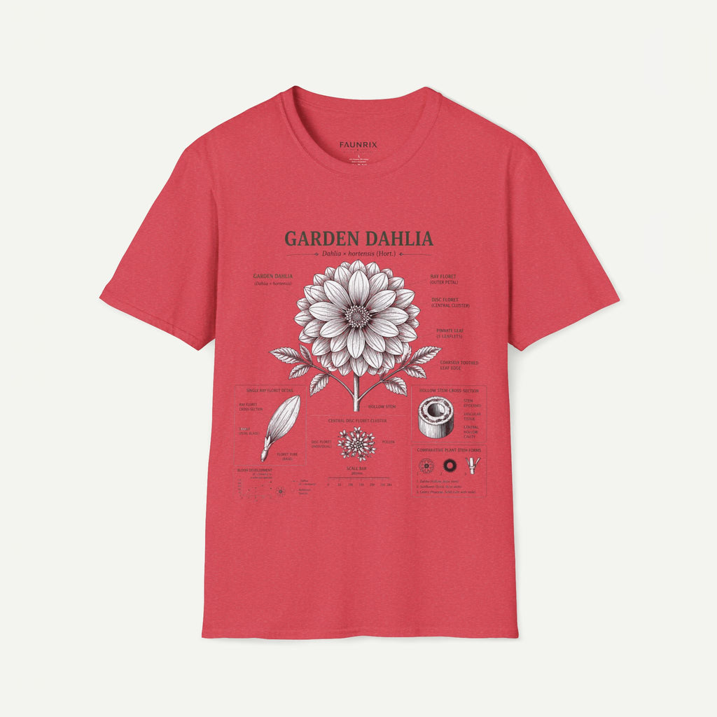Dahlia Botanical Tee — 'Garden Dahlia' Floral Anatomy T-Shirt