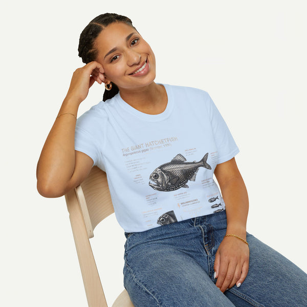 Hatchetfish Anatomy T-Shirt — Vintage Scientific Fish Diagram Tee