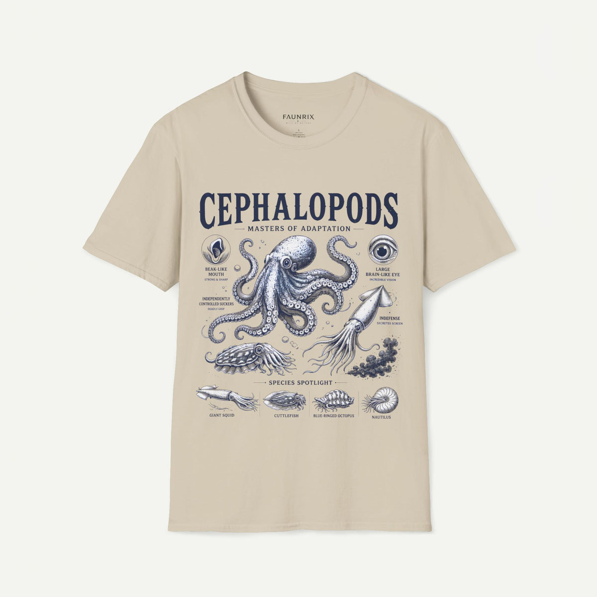 Cephalopods T-Shirt — Masters of Adaptation Vintage Octopus Graphic Tee