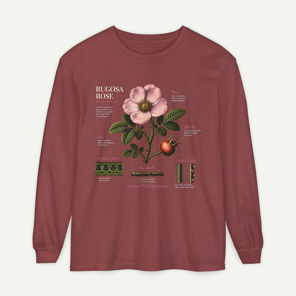 Botanical Rose Diagram Long Sleeve T-Shirt
