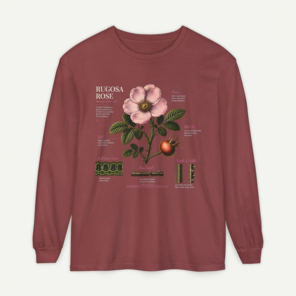 Botanical Rose Diagram Long Sleeve T-Shirt